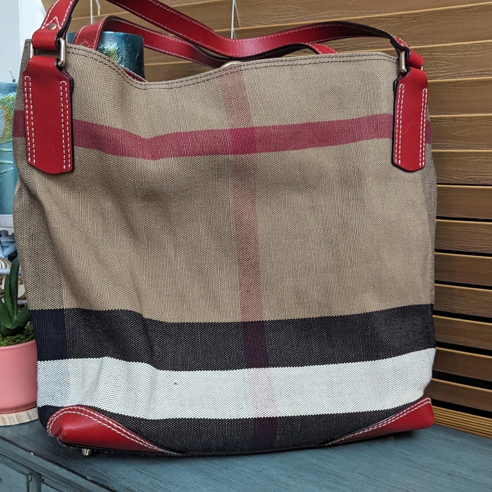 Burberry " Maidstone" mega House check canvas tote bag